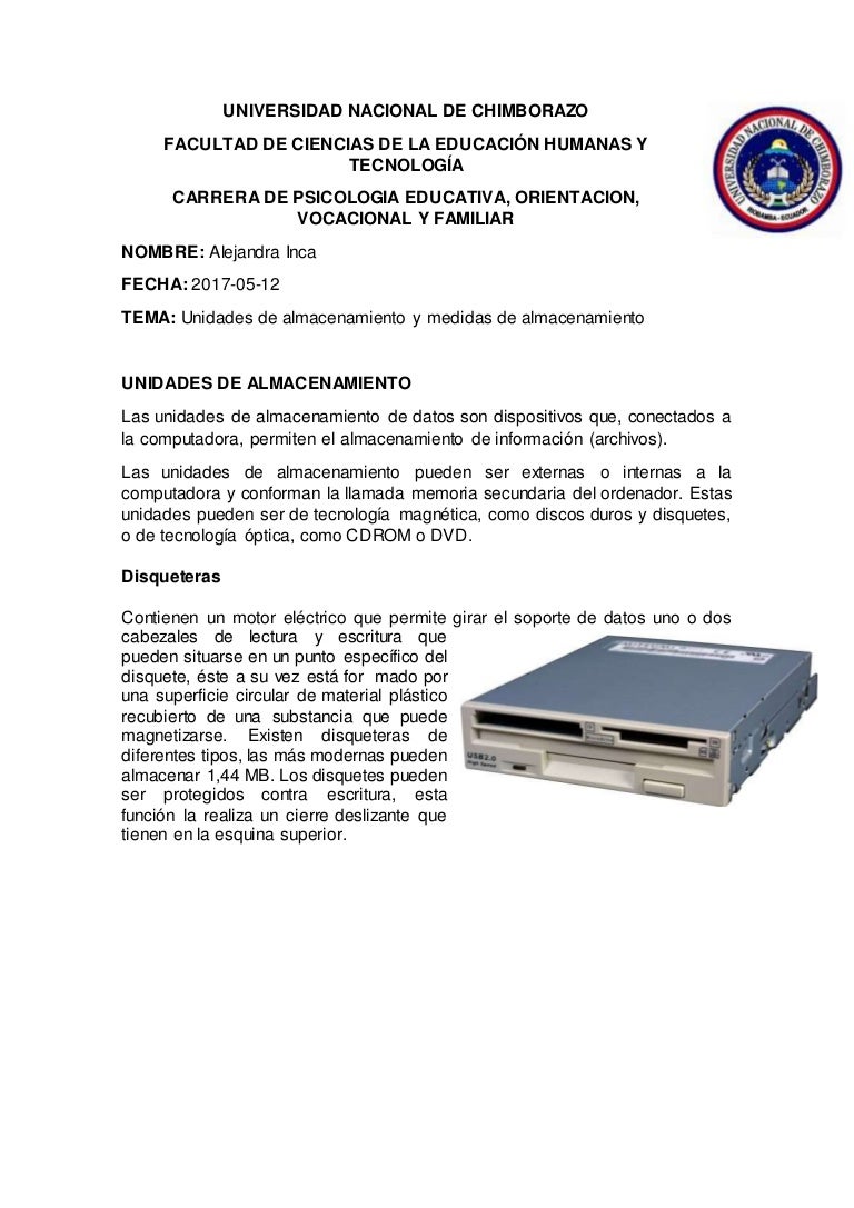 2 d unidad de almacenamiento