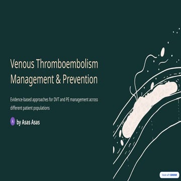 Deep vein thrombosis and pulmonary embolism(dvt) | PPTX