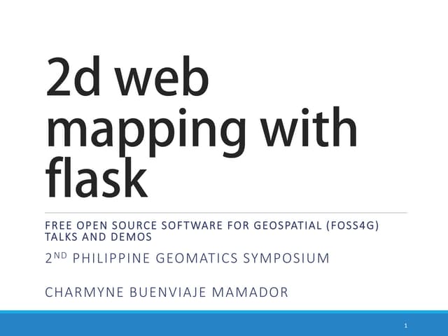 2d web mapping with flask