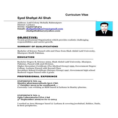 Shafqat Cv- | DOC