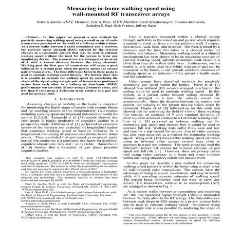 Wearable motion tracking for clinical gait analysis | PDF