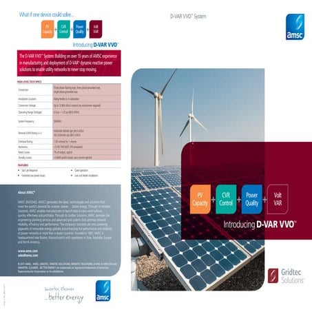 AMSC D-VAR STATCOM Systems - Intro | PDF