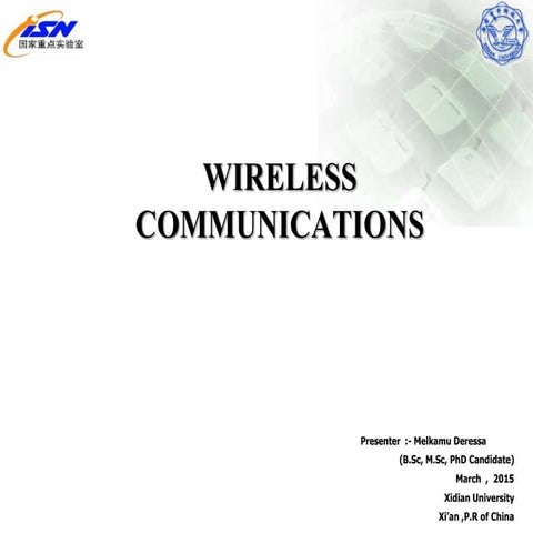 Final Wireless communication PPT | PPTX | Computer Networking | Computing image.