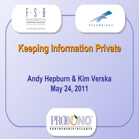 PBPATL - Privacy Seminar 2011