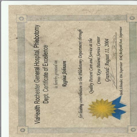 certificate of excellence RGH