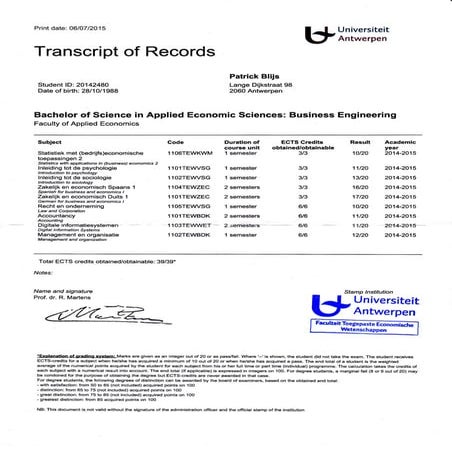 Lancaster University - Transcript | PDF