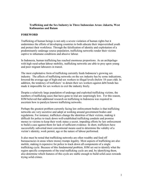 Help with essay outline for human trafficking