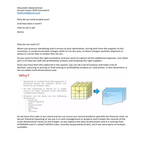 Landed Cost at a glance