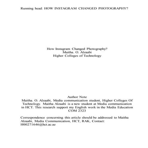 HOW INSTAGRAM CHANGED PHTOGRAPHY? 