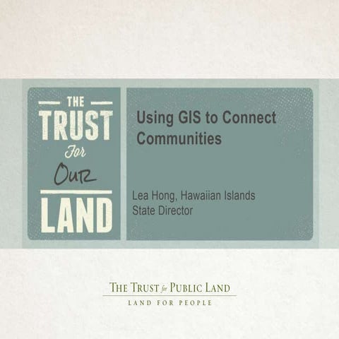 Using GIS to Connect Communities