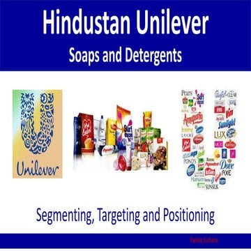 Segmentation Targeting Positioning OF Hindustan Unilever limited