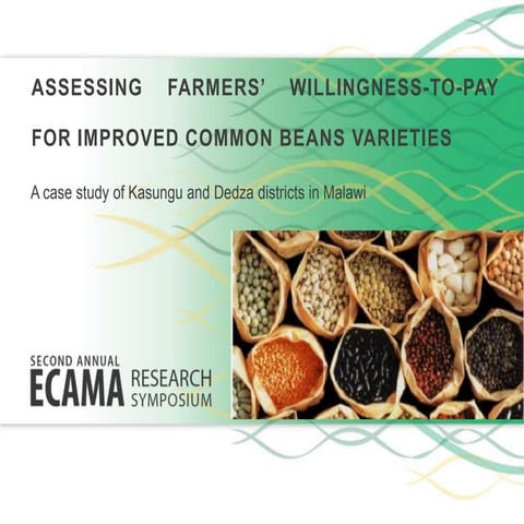 Accessing Farmers' Willingness-To-PaY For Improved Common Beans Varieties