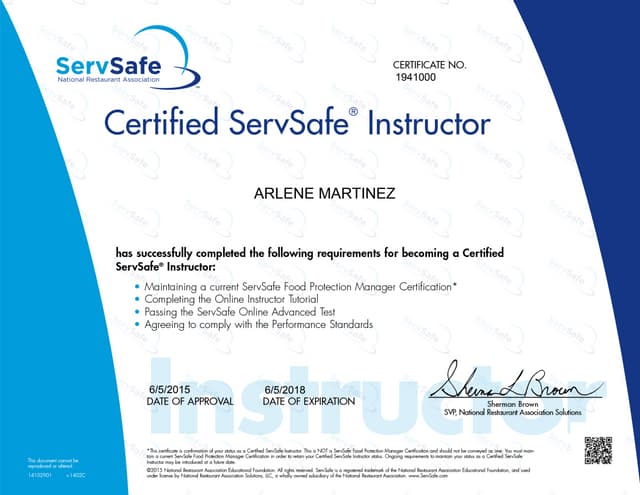 SERVSAFE INSTRUCTOR PPT SERVSAFE INSTRUCTOR PPT