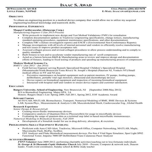 Isaac S Awad Resume 2016