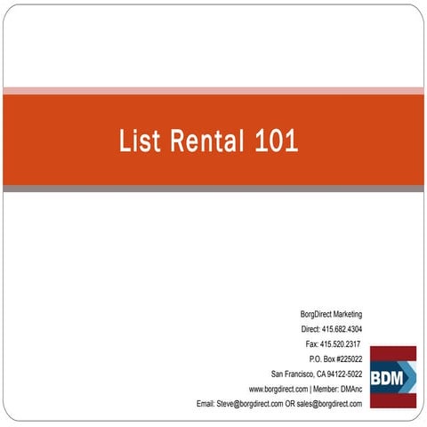 List Rental 101