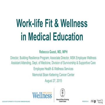 Work life fit and wellness