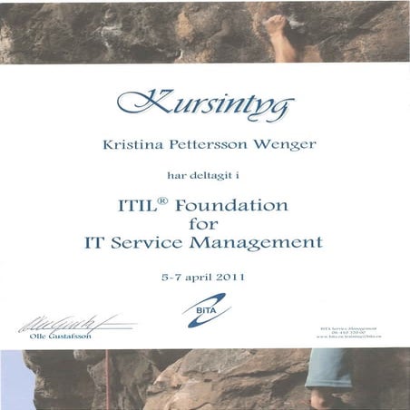 ITIL intyg