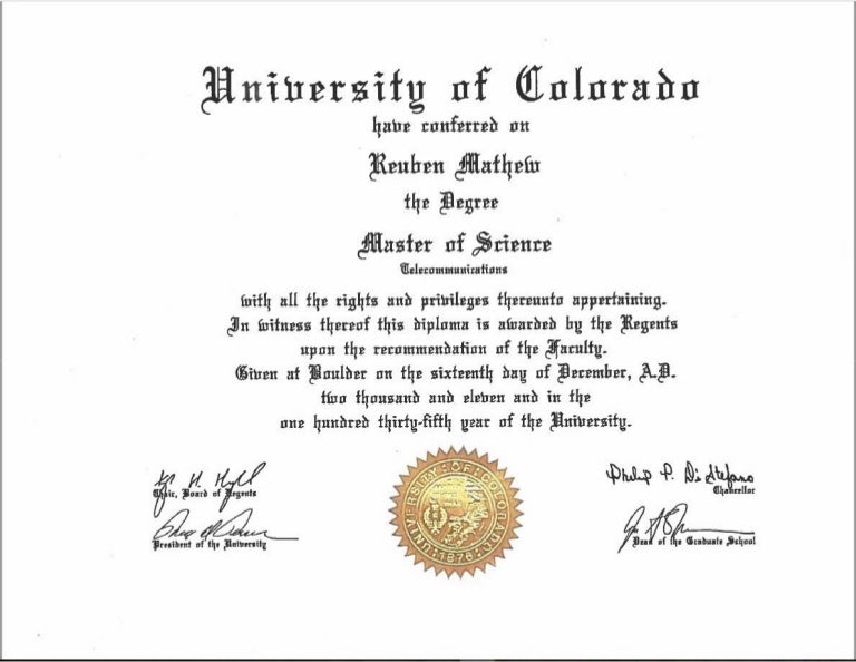 Master of Science Diploma