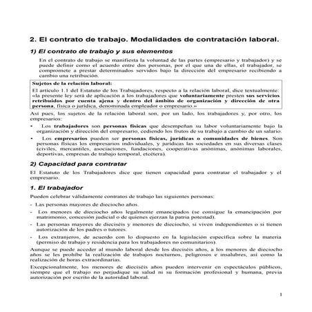 2 el contrato de trabajo y las modalidades de contratación bis