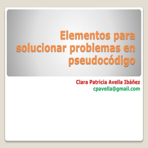 2 elementos pseudocodigo