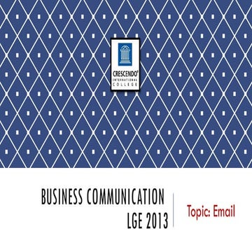 LGE2013 BUSINESS COMMUNICATION_Email.pptx