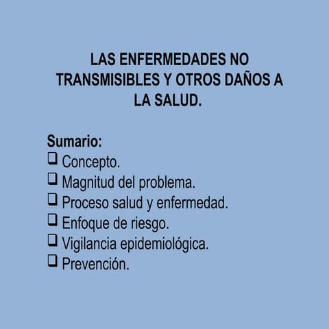 ENFermedades NO TRASmisiblessssssssss ppt