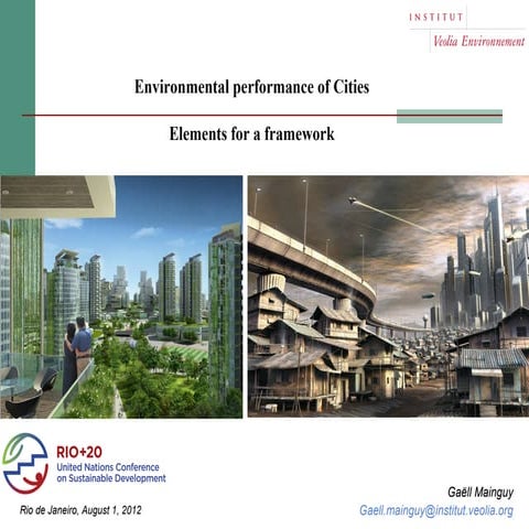 Environmental Performance of Cities - Elements for a Framework-Mainguy
