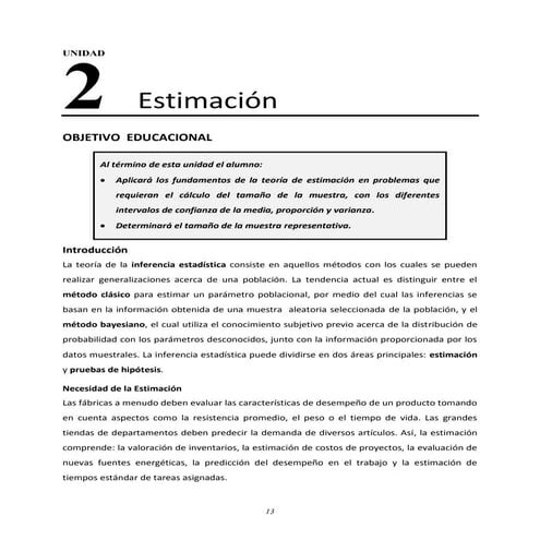2 estimación