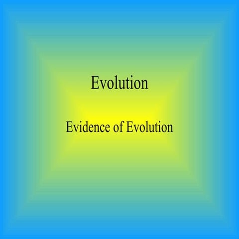 Evidences of evolution | PPT