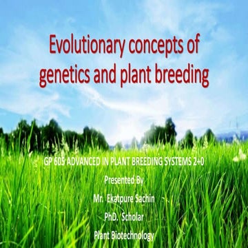 Evolutionary concepts of genetics and plant breeding