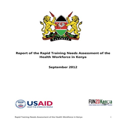 Kenya Health Workforce Training Needs Assessment Report | PDF