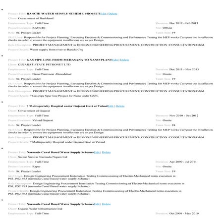 Project handled | DOC | Civil Engineering Industry | Industries