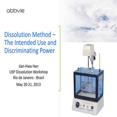 Dissolution procedure development and validation, USP 1092 | PDF