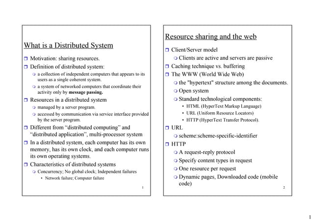 Distributed systems short notes module 1