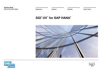 SAP HANA with SGI Solution Brief