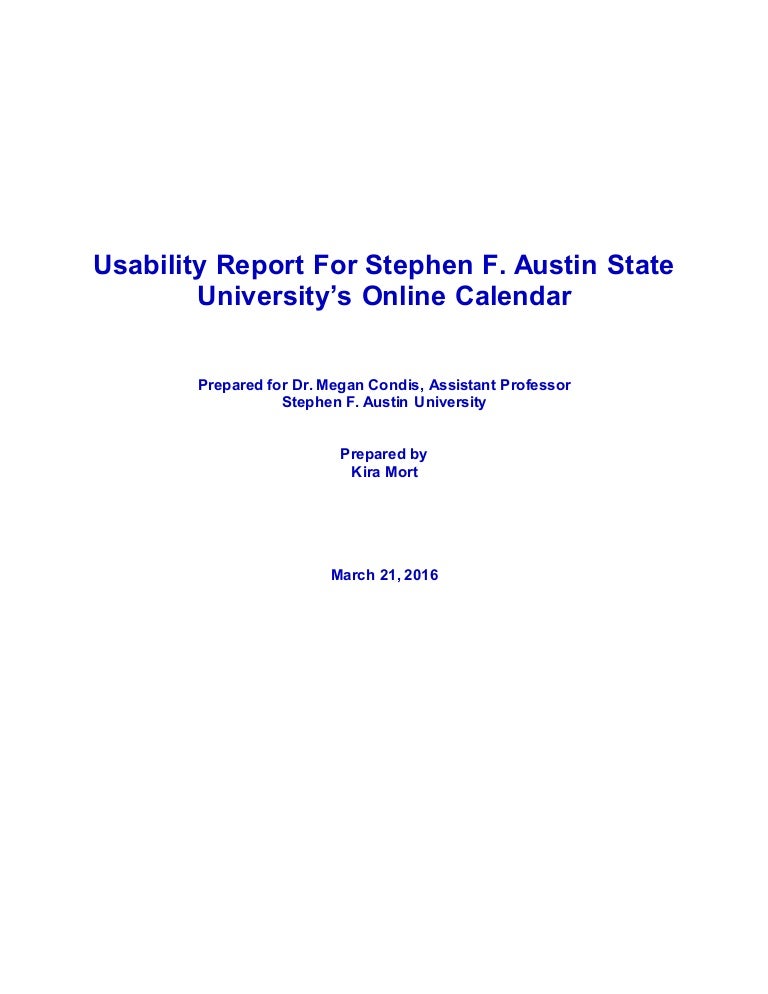 Sfa Calendar 2022 Sfa Website Usability Report