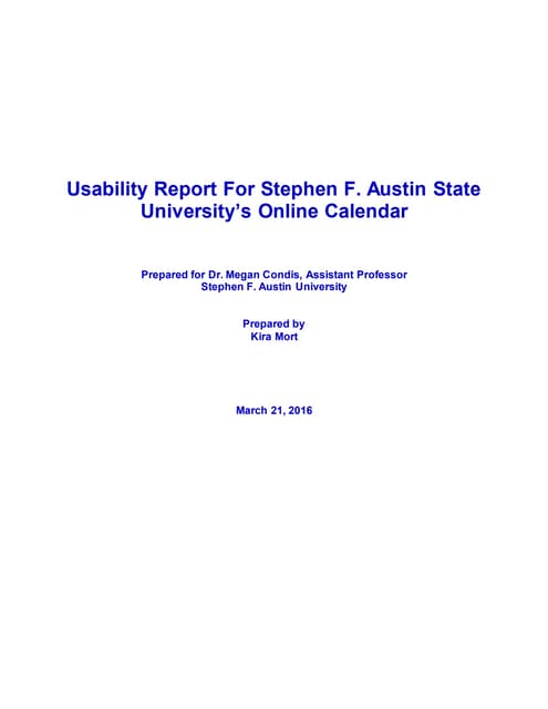SFA Website Usability Report