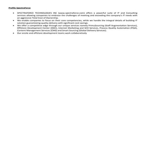 Profile SpectraForce | PDF