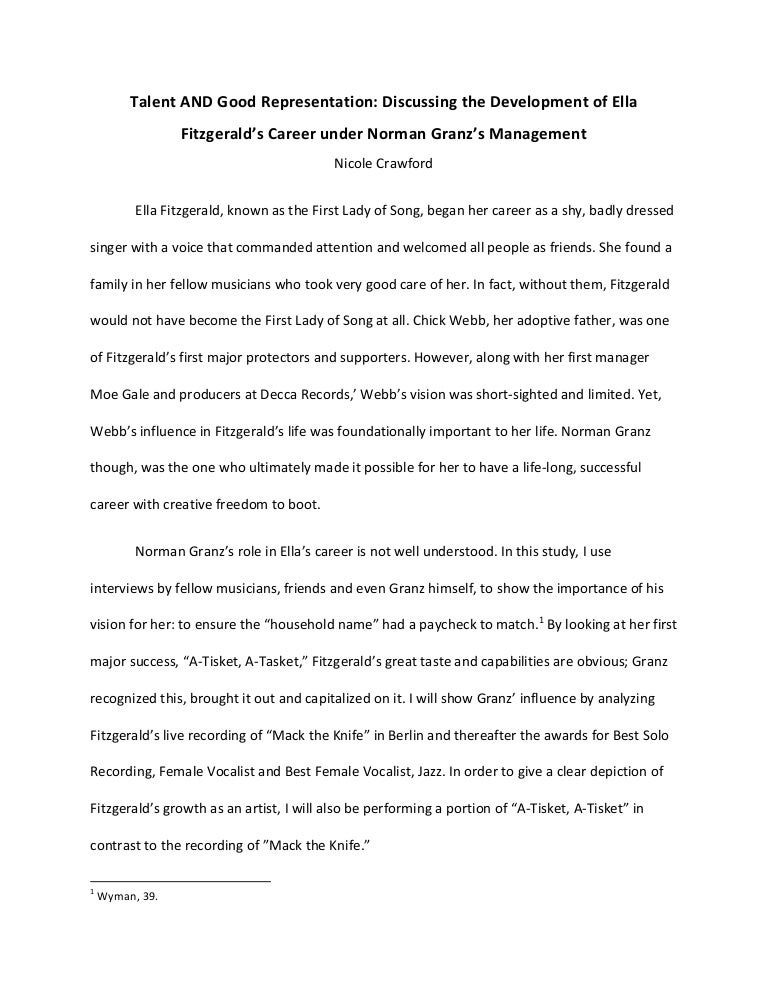 Ella fitzgerald essay image