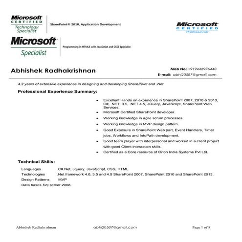 Abhishek Resume