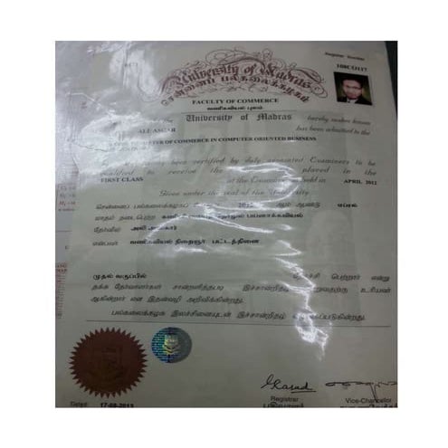 Degree Certificate