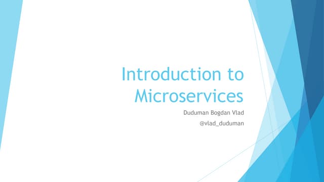 Introduction  to Microservices