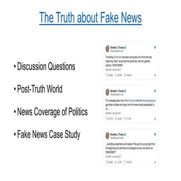 The Truth about Fake News: Lecture 2
