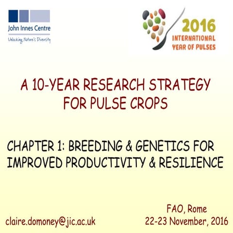 Breeding and genetics for improved productivity and resilience - Claire Domon...