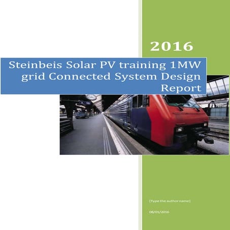 Steinbeis 1MW Grid Connected System design report