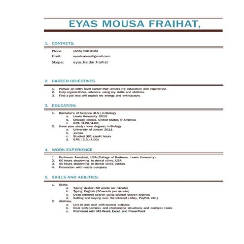 SARA CV (2) | PDF