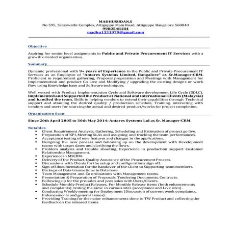 Madhu Resume