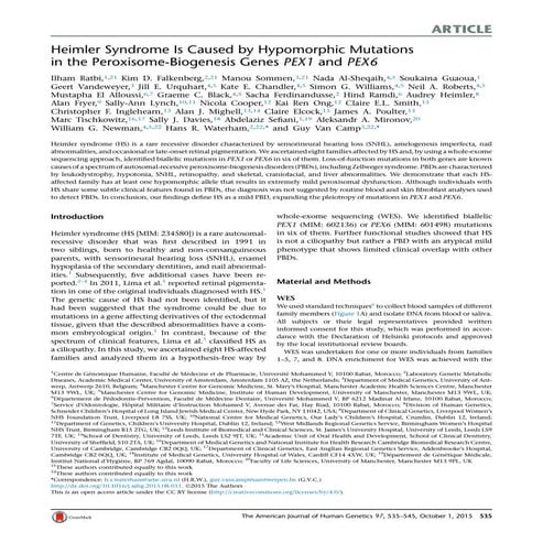 Heimler Syndrome Paper