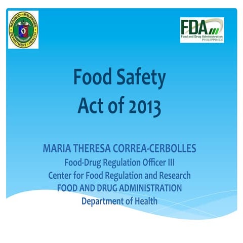 2 Philippine Food Safety Act of 2013