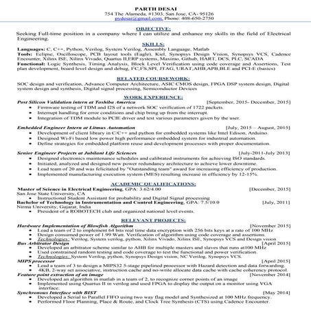 PARTH DESAI RESUME